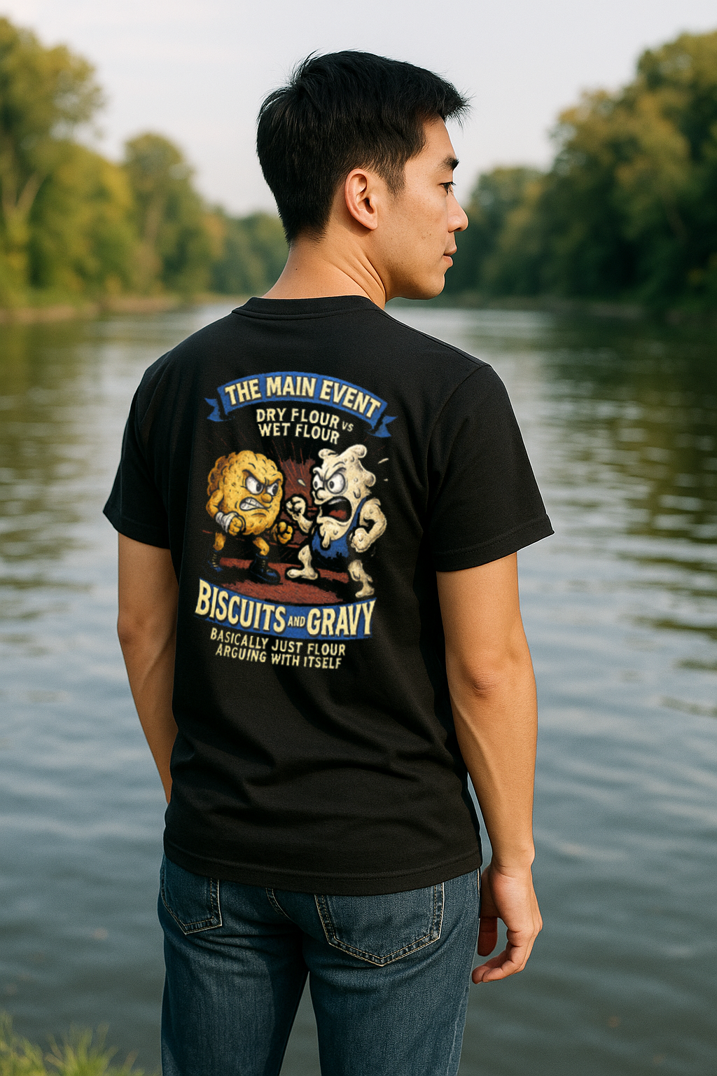 "Flour Fight Club" -- Biscuits vs Gravy Tee