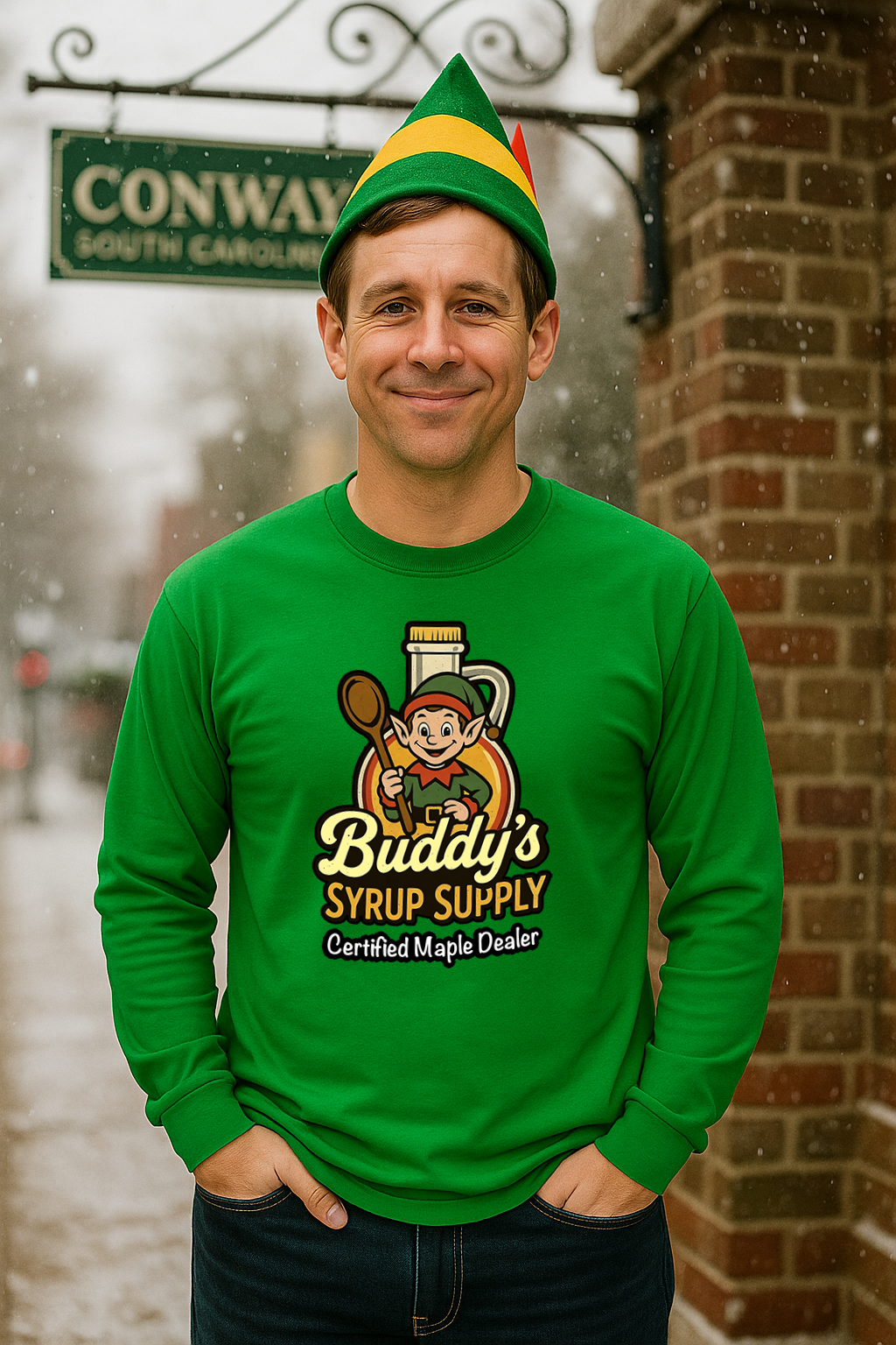 Buddy’s Syrup Supply – Certified Maple Dealer  –  Long Sleeve Tee