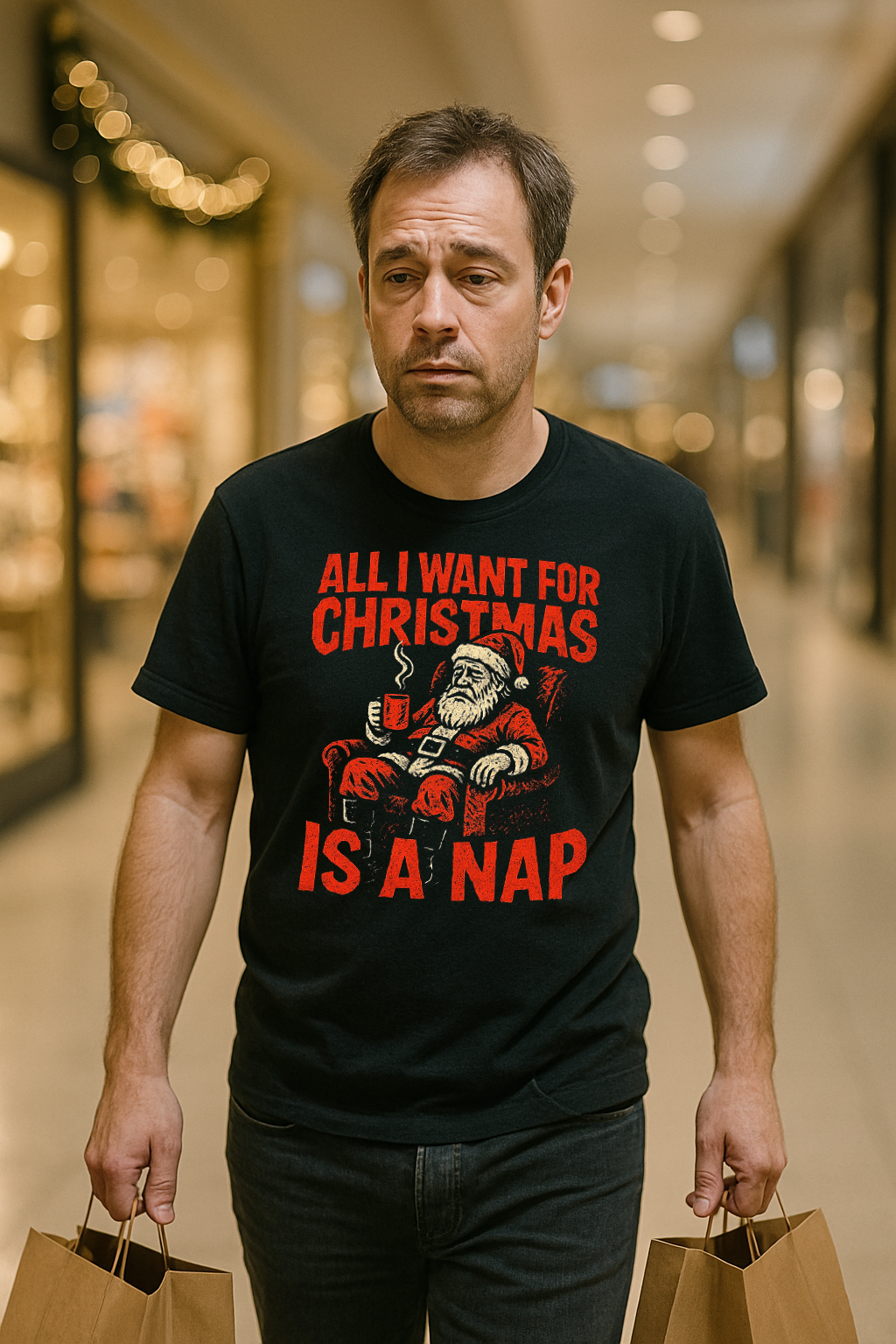 All I Want for Christmas Is a Nap -- Tee