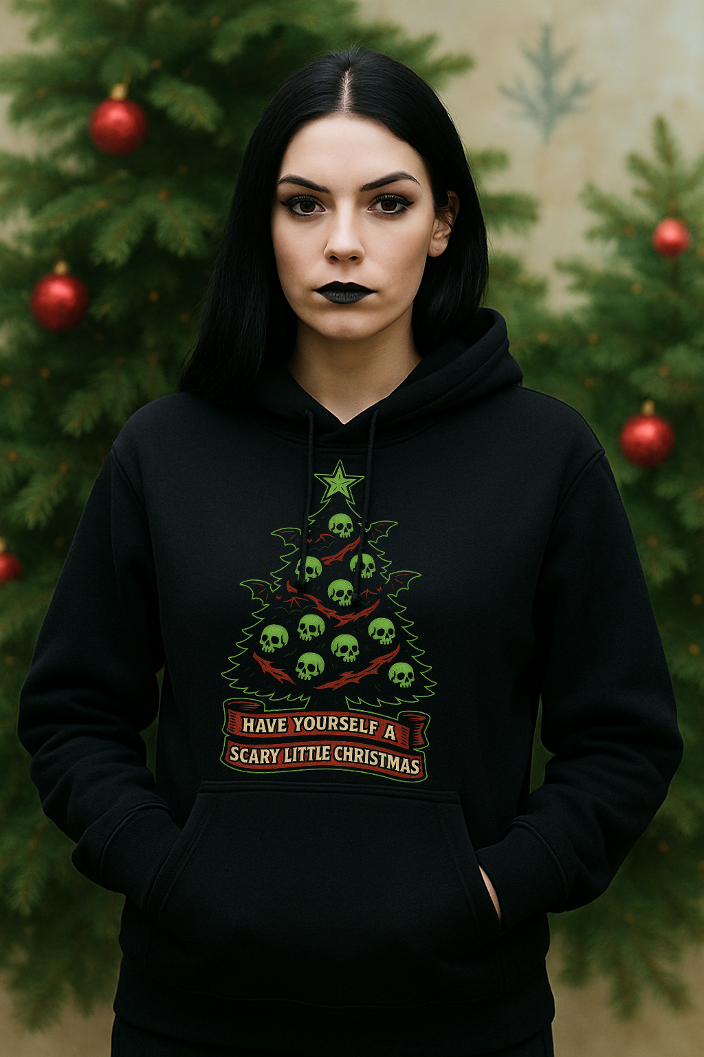 Have yourself a scary little Christmas - Black Hoodie