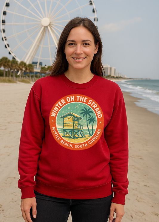 Winter on the Strand – Myrtle Beach, SC –  Crewneck